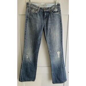 Women’s Joes Jeans Vintage Y2K Blue Sz 26 Mid Rise Distressed Boot Cut Casual